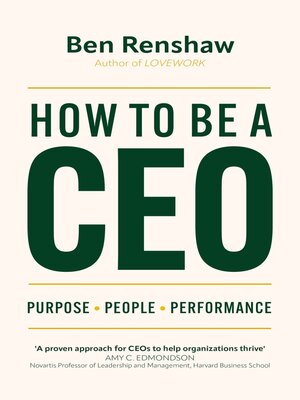 cover image of How to Be a CEO